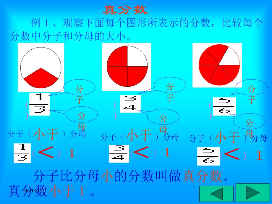 苏教版五年下真分数和假分数例题与练习推荐课件_第4页