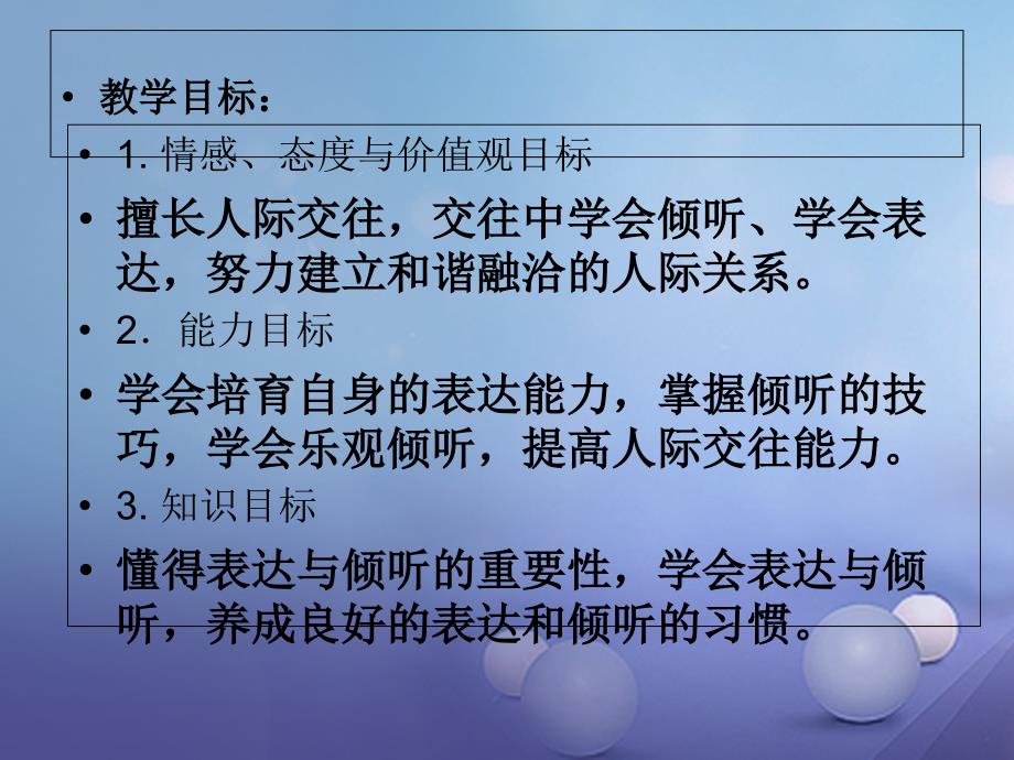 （2022年秋季版）七年级道德与法治下册 第一单元 人与人之间 第三课 交往有艺术 第2框 表达与倾听课件1 教科版_第2页