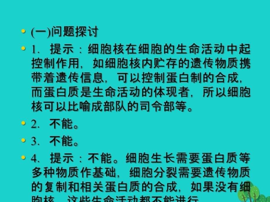 辽宁省沈阳市高中生物 第三章 细胞的基本结构 3.3 细胞核——系统的控制中心课件 新人教版必修1_第5页