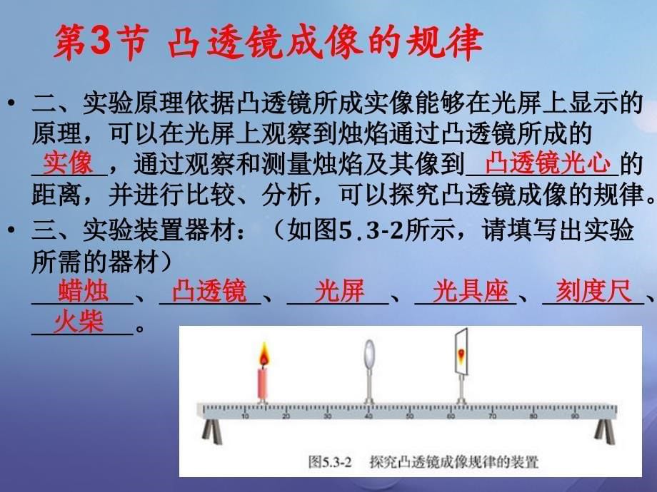 2023年秋八年级物理上册 5.3 凸透镜成像的规律课件 （新版）新人教版_第5页