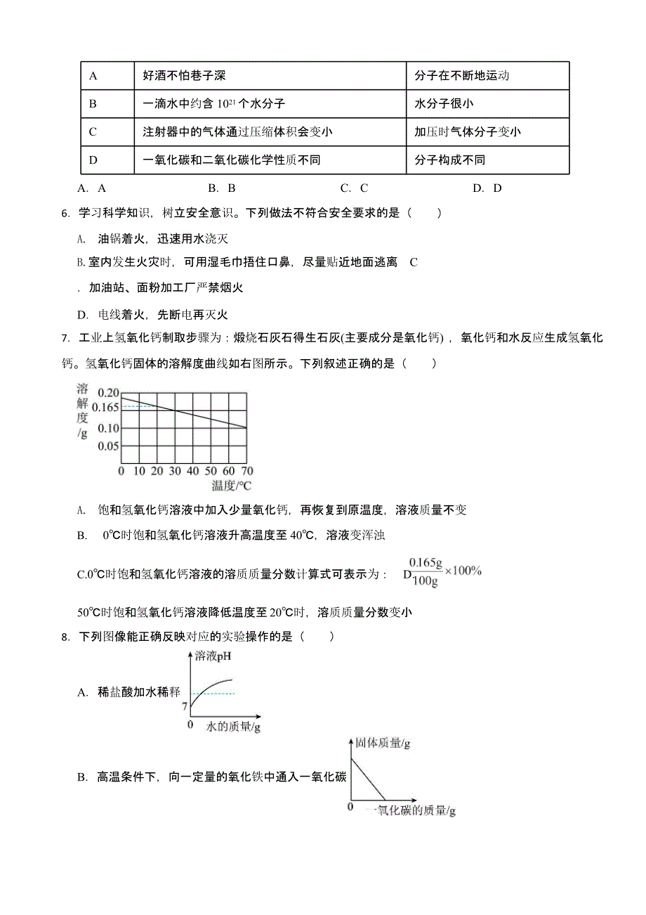 山东省枣庄市2023年化学中考真题(含答案)_第2页