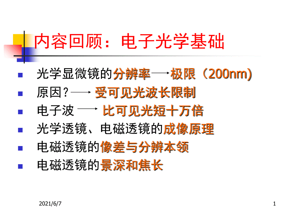 第九章透射电子显微镜_第1页