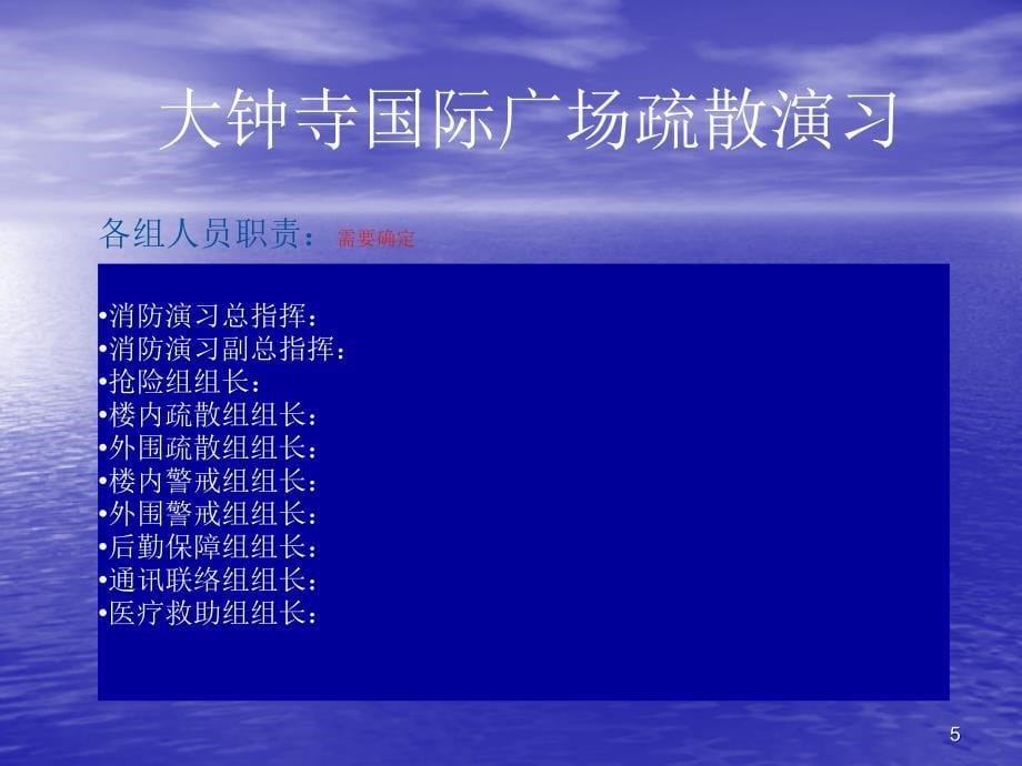 大钟寺国际广场疏散演习方案课件_第5页