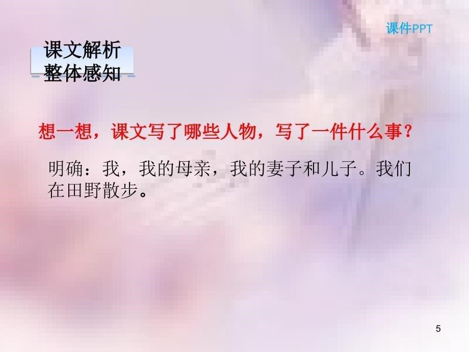 七年级语文上册第二单元6散步课件新人教版_第5页