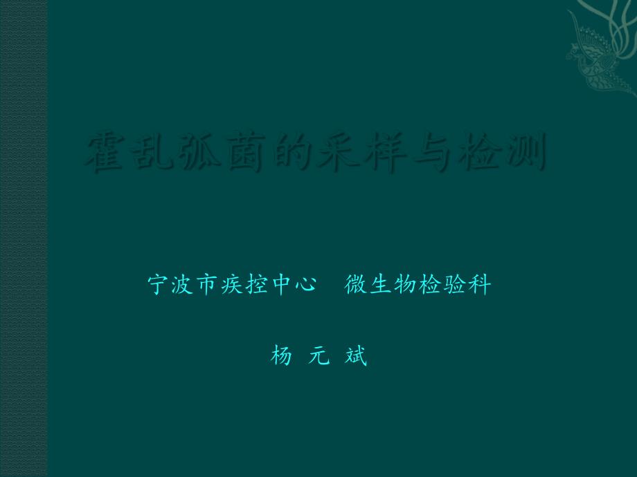 霍乱弧菌检测_第1页