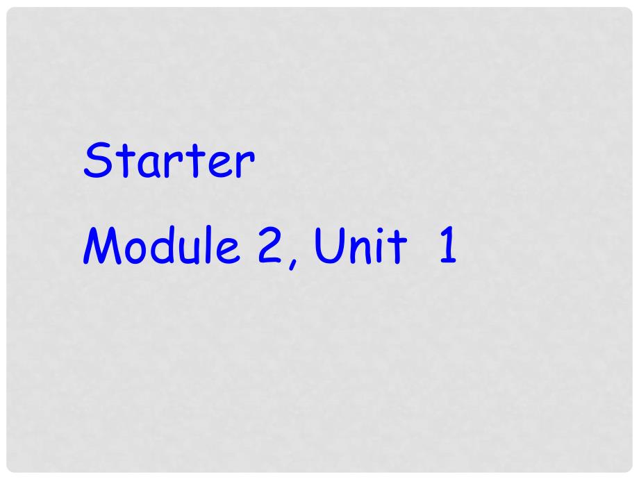 七年级英语上册 Starter Module 2 Unit 1 It’s a classroom课件 外研版_第1页