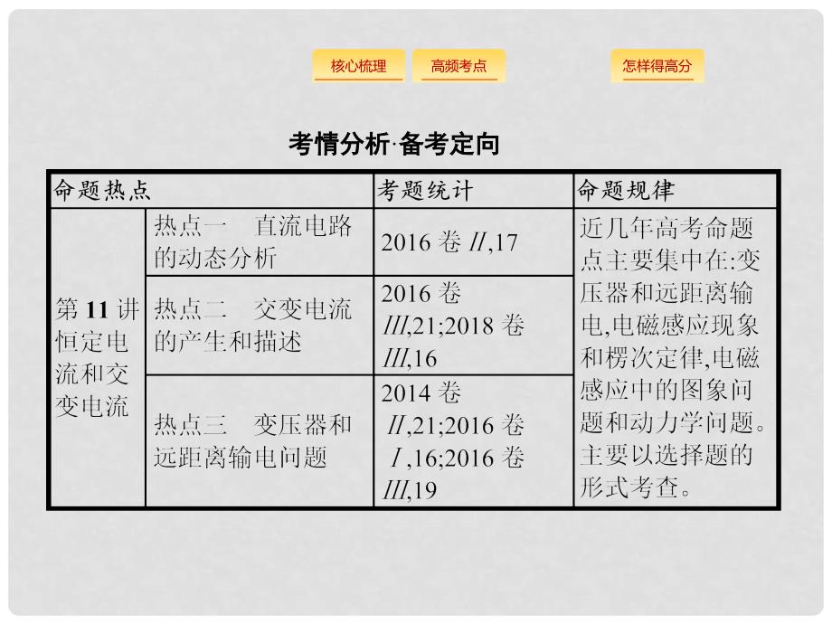 高考物理大二轮复习 专题四 电路和电磁感应 11 恒定电流和交变电流课件_第2页