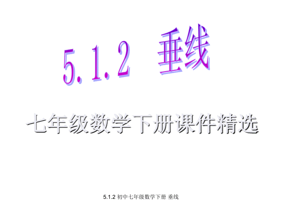 最新5.1.2初中七年级数学下册垂线_第1页