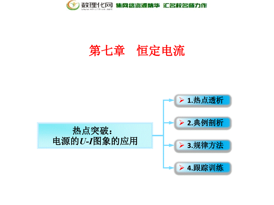 第7章 第2节课时3电路 闭合电路的欧姆定律：电源的UI图象的应用物理高三一轮总复习课件鲁教版_第1页