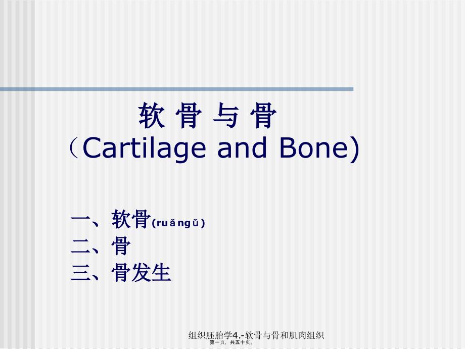 组织胚胎学4.-软骨与骨和肌肉组织课件_第1页