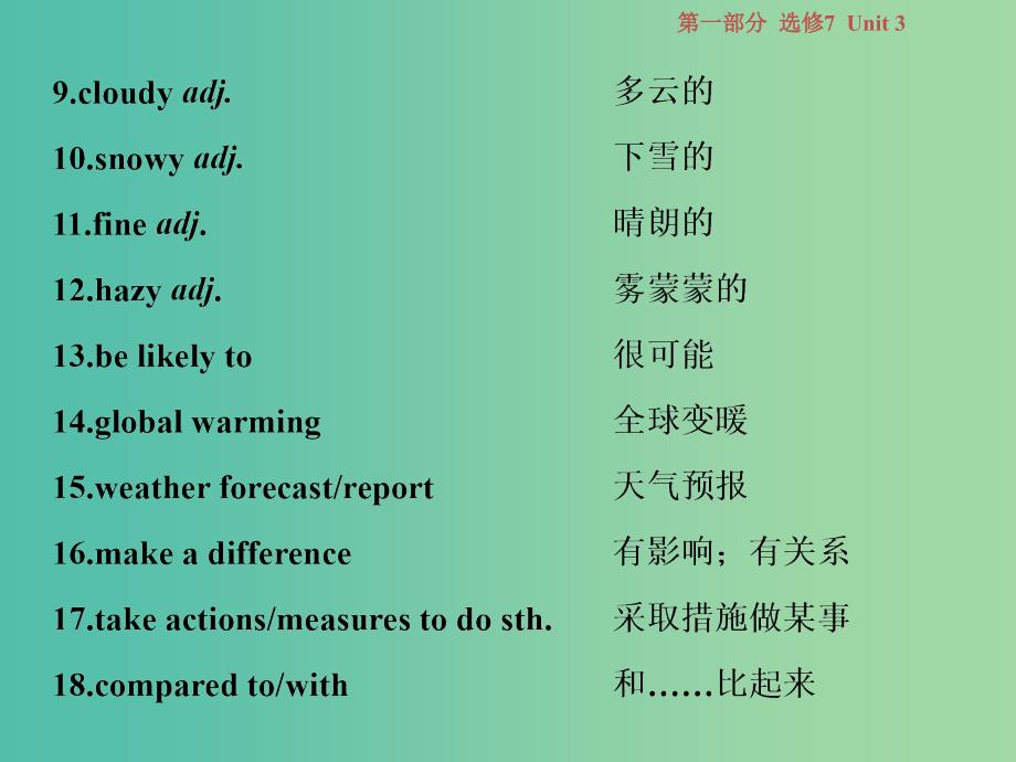 浙江专版2019届高考英语一轮复习第一部分基醇点聚焦Unit3Underthesea课件新人教版选修7 .ppt_第3页