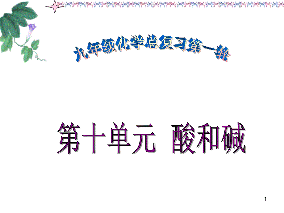 九年级化学第十单元酸和碱总复习PPT课件_第1页