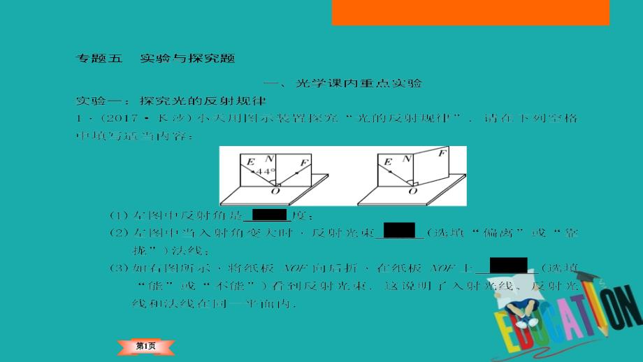 （云南专版）2023中考物理总复习 专题突破5 实验与探究题课件_第1页