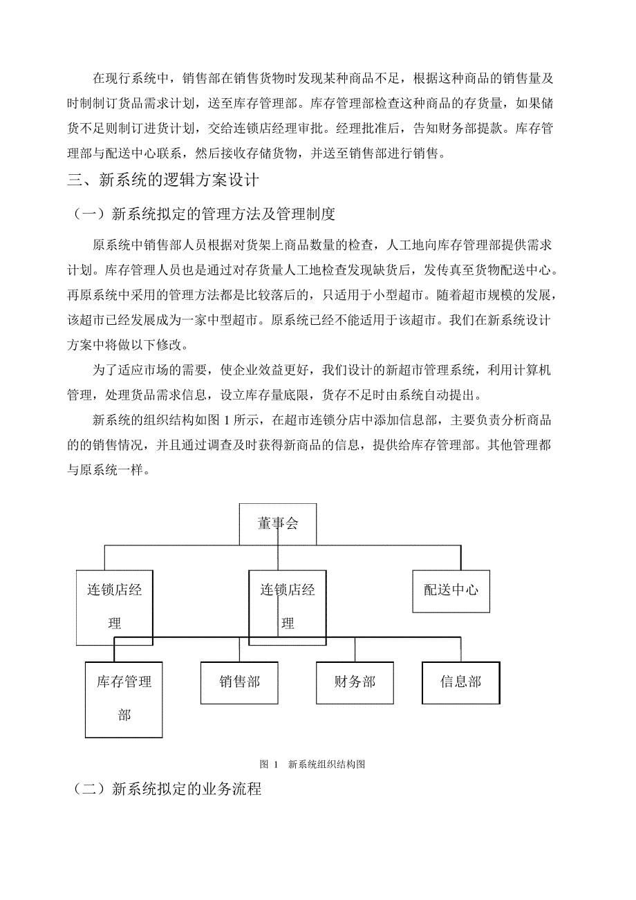 超市连锁店信息系统分析与设计_第5页