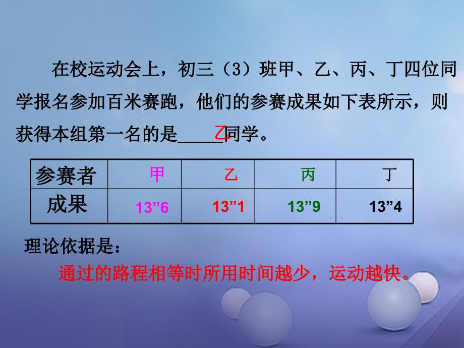 2023秋八年级物理上册 第1章 机械运动 第3节 运动的快慢教学课件 （新版）新人教版_第3页