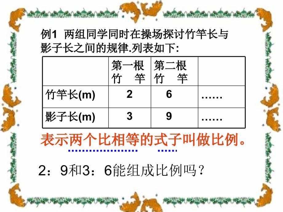 六级数学下册比例的意义和基本性质课件西师大_第5页