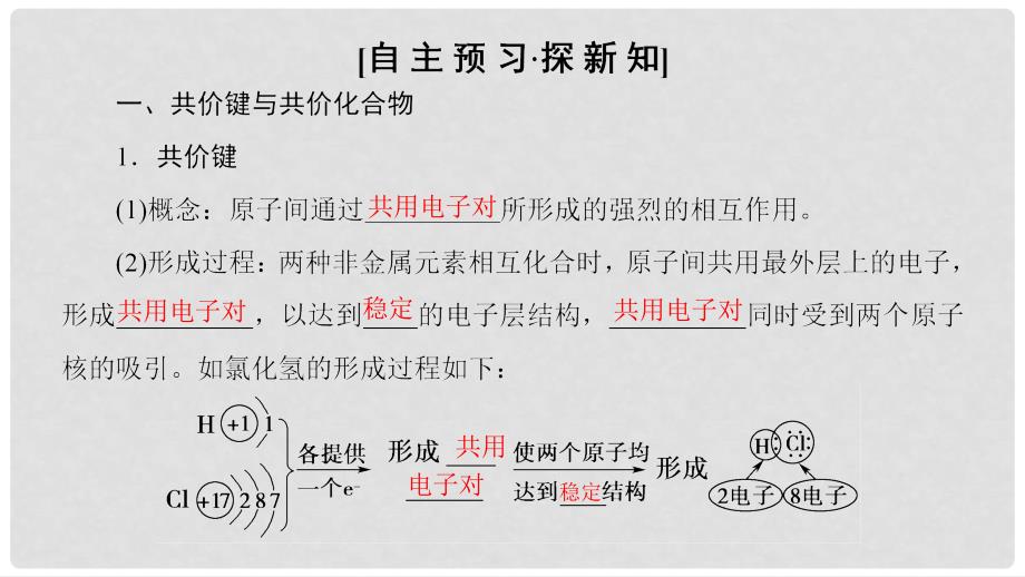 高中化学 专题1 微观结构与物质的多样性 第2单元 微粒之间的相互作用力 第2课时 共价键 分子间作用力课件 苏教版必修2_第3页