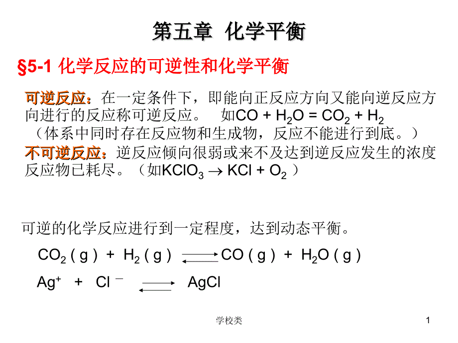 大学化学平衡课件#上课课件_第1页