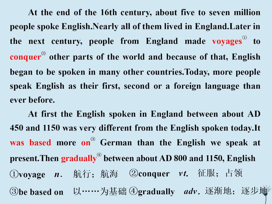 2019-2020学年新教材高中英语 Unit 2 Exploring English Section Ⅰ课件 外研版必修第一册_第2页