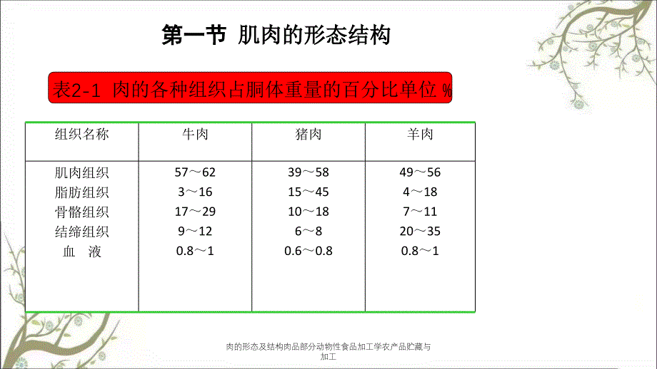 肉的形态及结构肉品部分动物性食品加工学农产品贮藏与加工_第4页