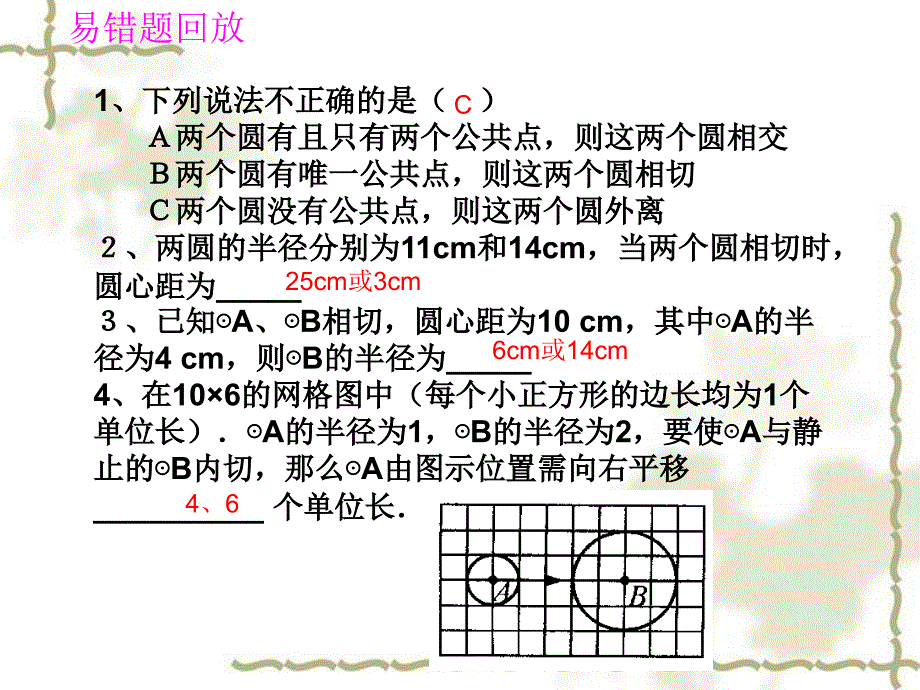 圆与圆的位置关系复习课件_第3页