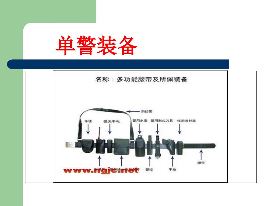 公安民警单警装备模板课件_第2页