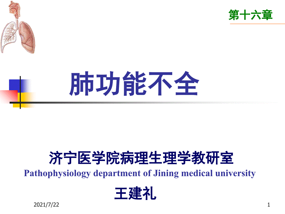 第十六章肺功能不全级本科PPT课件_第1页