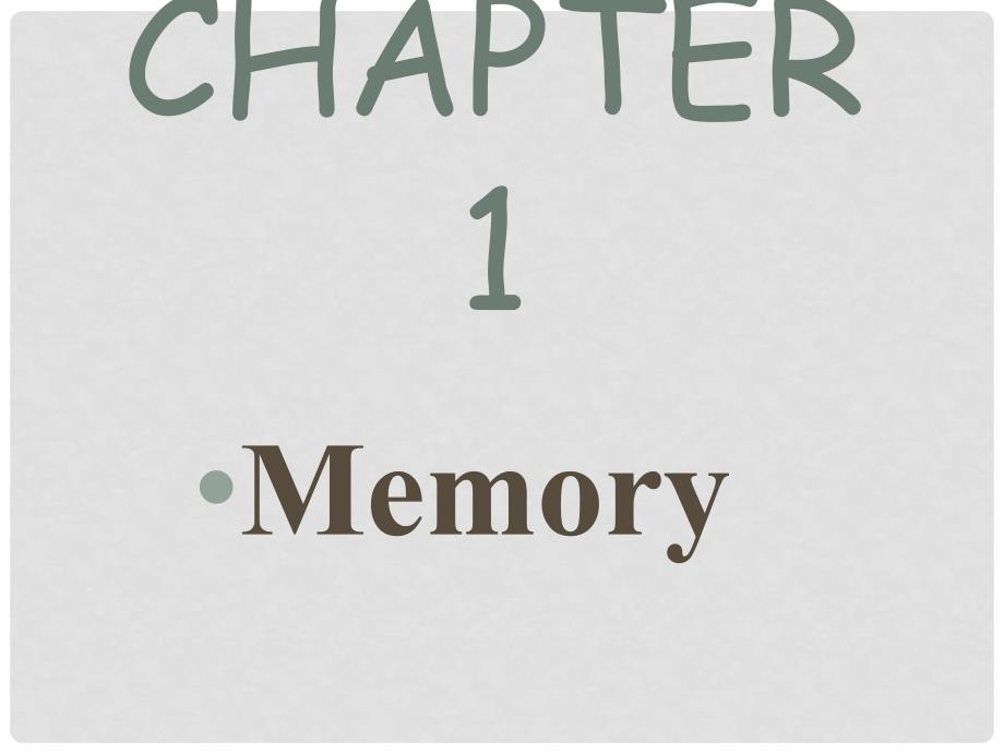 八年级英语下册 Chapter 1 Memory课件 牛津深圳版_第1页