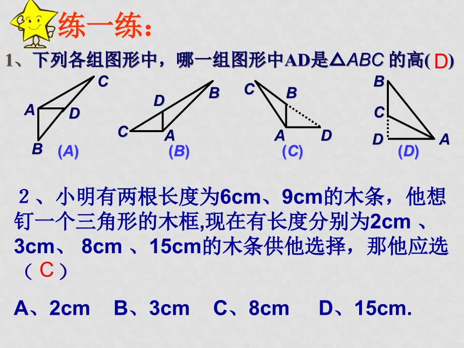 初中数学中考复习课件11：三角形_第2页