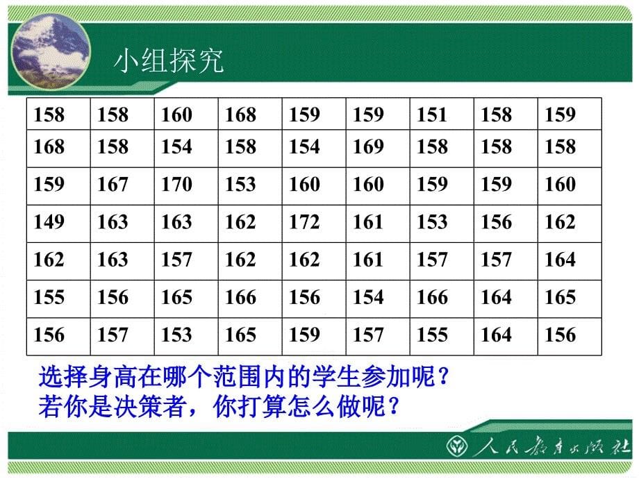 第十部分数据的收集整理与描述直方图教学课件_第5页