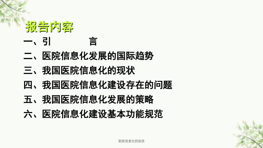 医院信息化的现状课件_第2页