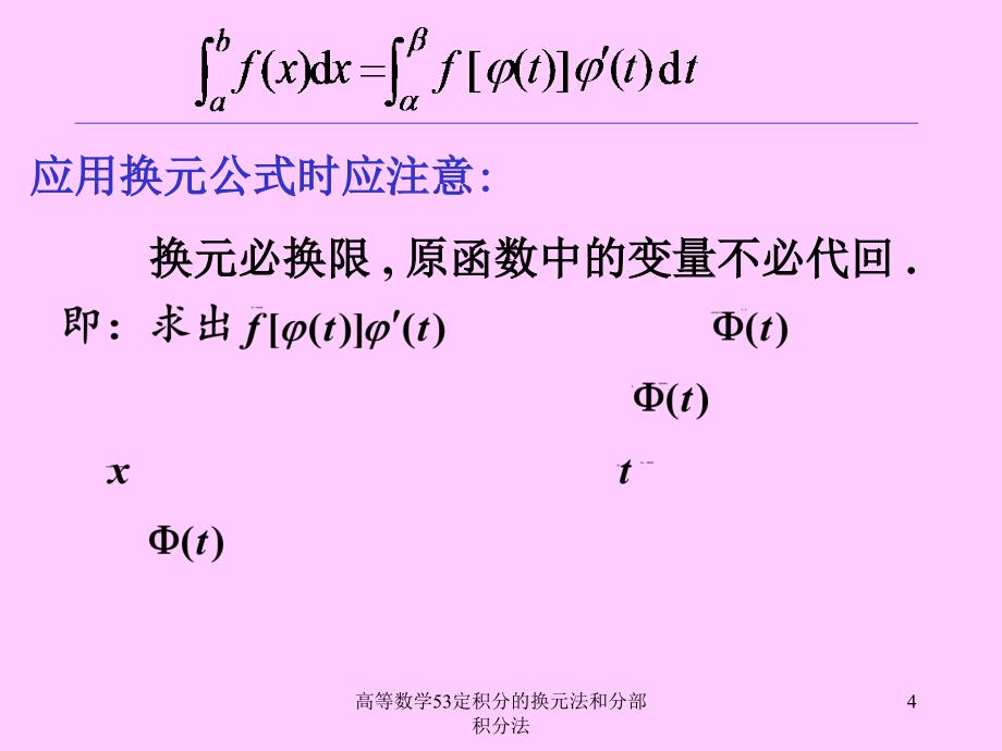 高等数学53定积分的换元法和分部积分法课件_第4页