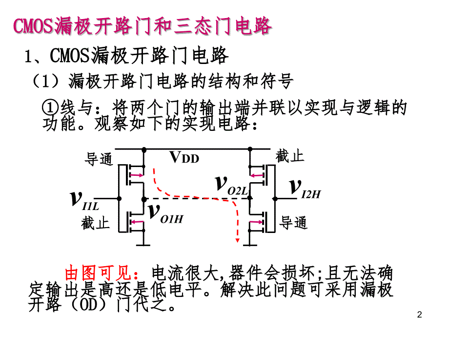 CMOS漏极开路门和三态门电路PPT课件_第2页