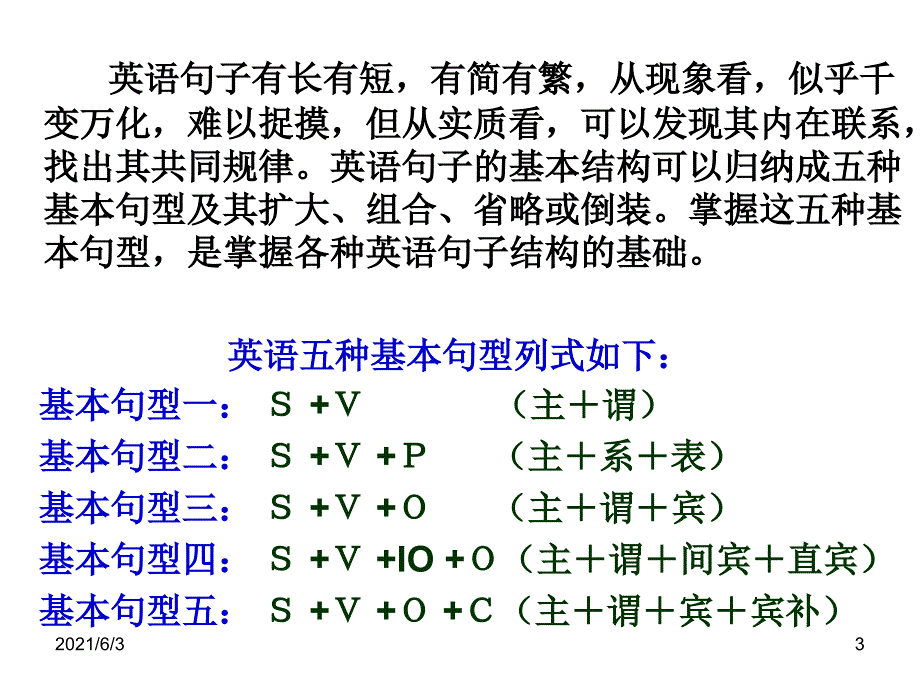 简单句的五大基本句型高一级用_第3页