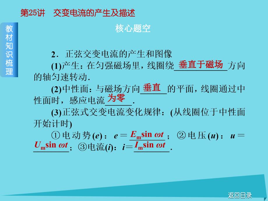 高考物理 第10单元 交变电流传感器 第25讲 交变电流的产生及描述 新人教版_第3页