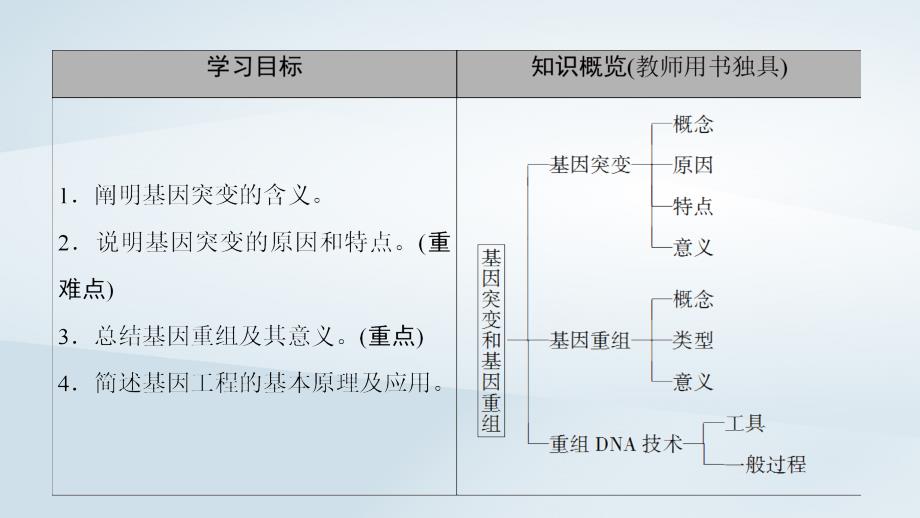 2023-2023高中生物 第4章 遗传的分子基础 第4节 基因突变和基因重组课件 苏教版必修2_第2页