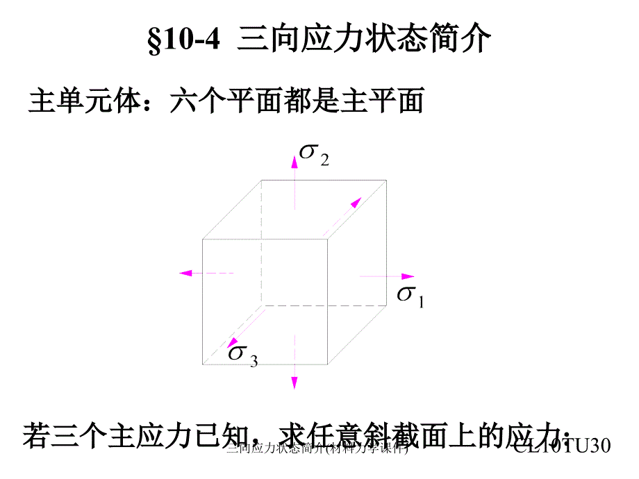 三向应力状态简介材料力学课件课件_第1页