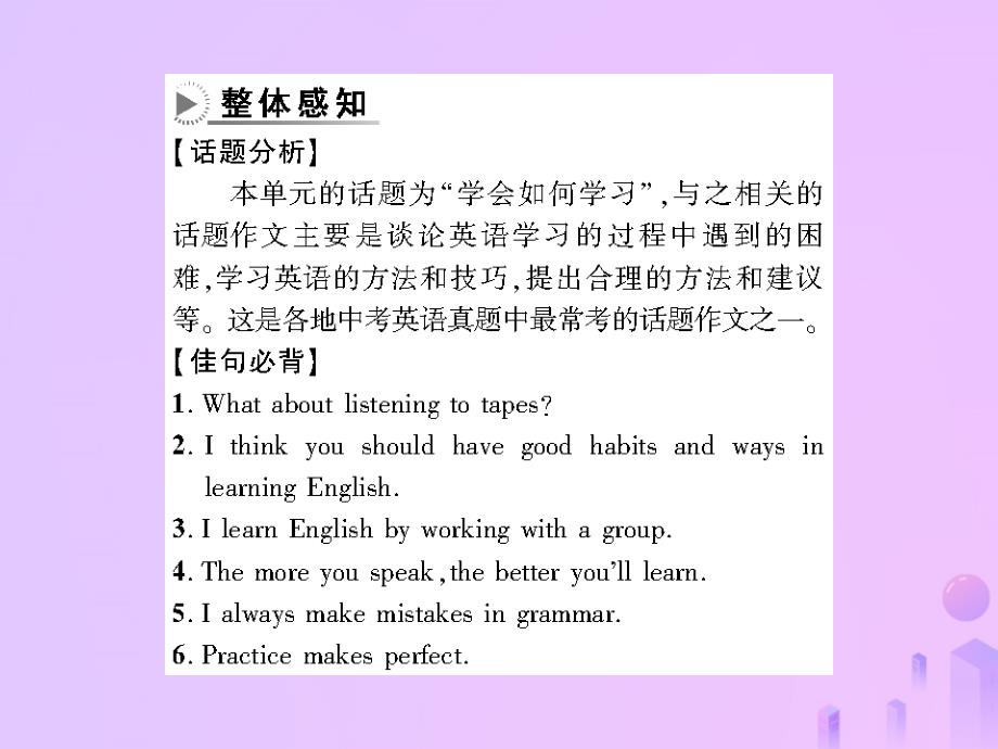 2023-2023学年九年级英语全册 Unit 1 How can we become good learners单元话题写作习题课件 （新版）人教新目标版_第2页