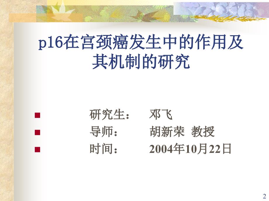 广东医学院级硕士研究生开题报告课堂PPT_第2页