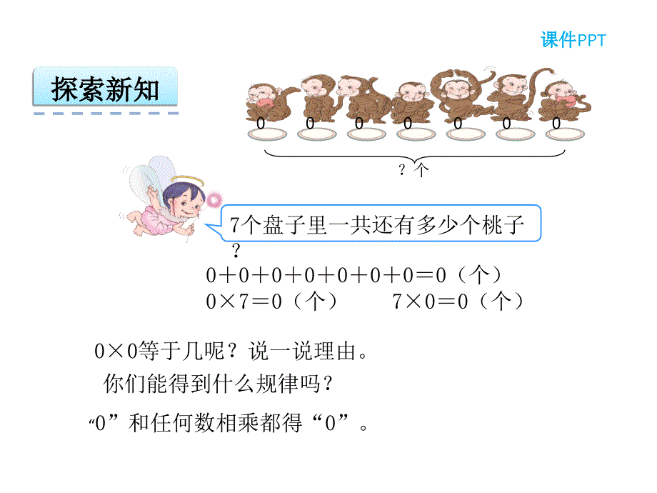 人教版三年级数学上册课件：64《有关0的乘法》_第4页