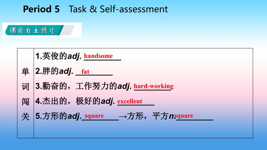 2018年秋八年级英语上册 Unit 1 Friends Period 5 Task &amp;amp; Self-assessment导学课件 （新版）牛津版_第3页