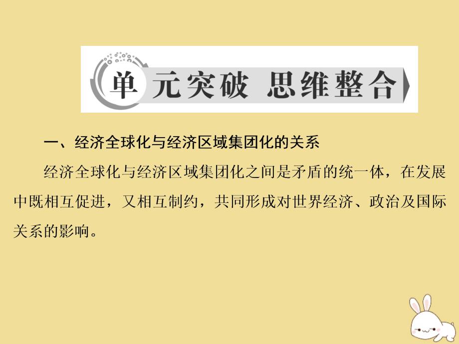 高中历史第五单元经济全球化的趋势单元整合提升课件岳麓版必修2_第3页