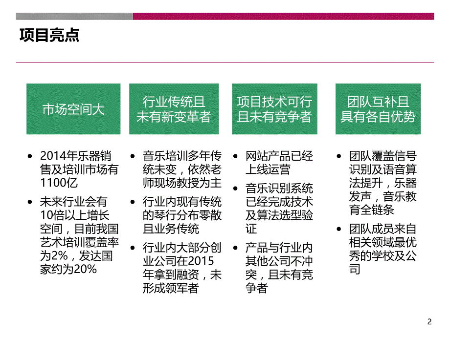 聚焦音乐教育的在线作业管理及消费决策平台-爱琴房商业计划书_第2页