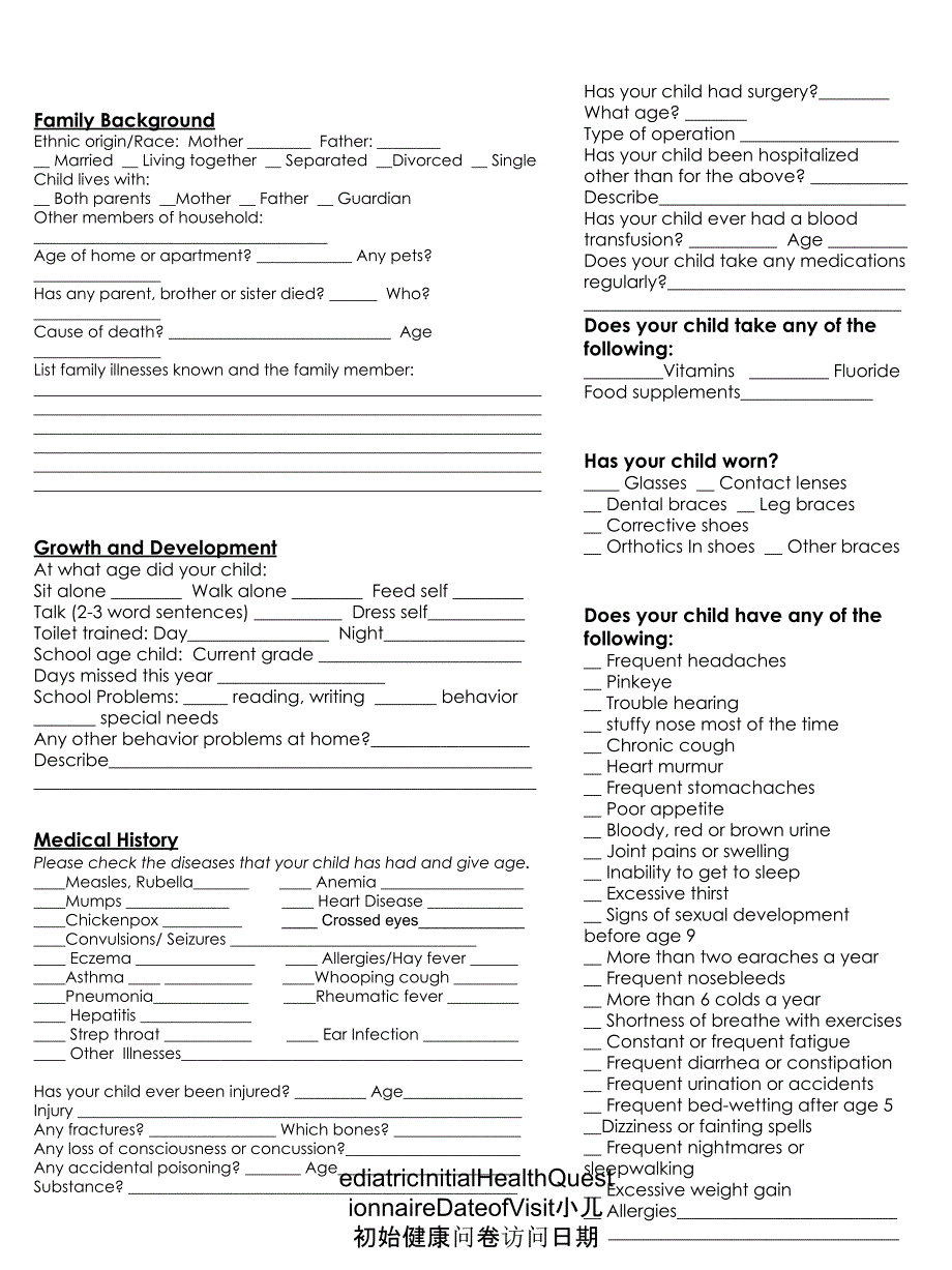 ediatricInitialHealthQuestionnaireDateofVisit小儿初始健康问卷访问日期课件_第2页