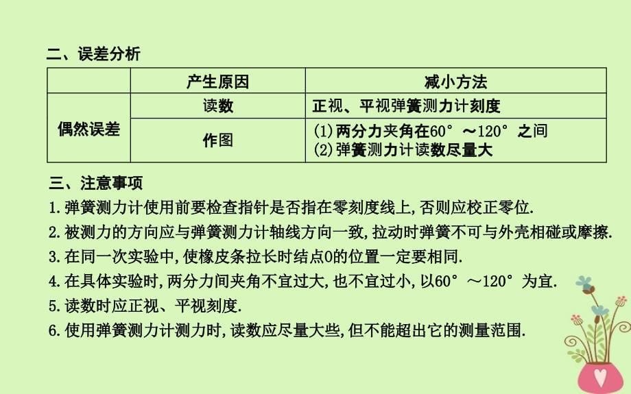 高中物理 第3章 相互作用 实验 验证力的平行四边形定则课件 新人教版必修1_第5页