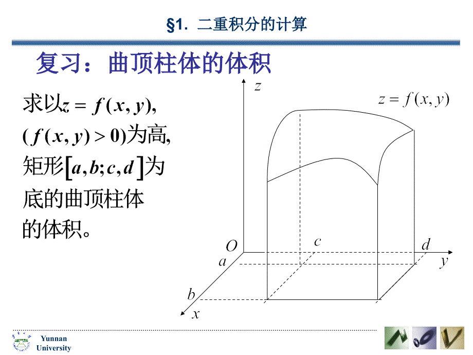 复习曲顶柱体体积_第1页