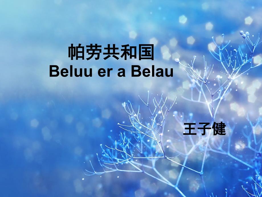 帕劳共和国BeluueraBelau_第1页