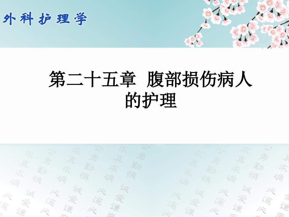 二十五腹部损伤病人的护理_第1页
