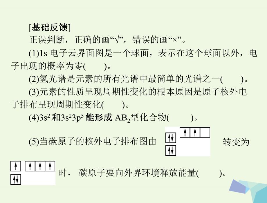 高考化学大一轮专题复习 第六单元 物质结构与性质 第9讲 原子结构与性质课件（选考）_第3页