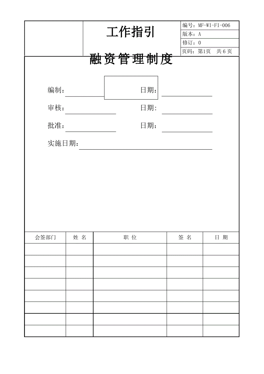 中小企业融资管理制度_第1页